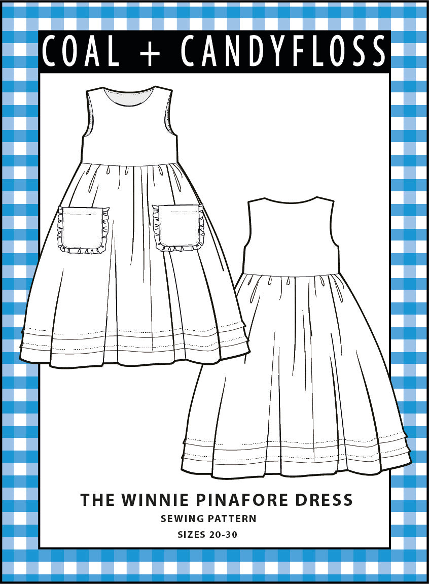 The WINNIE Pinafore Dress paper pattern SIZE 20-30 – Coal and Candyfloss