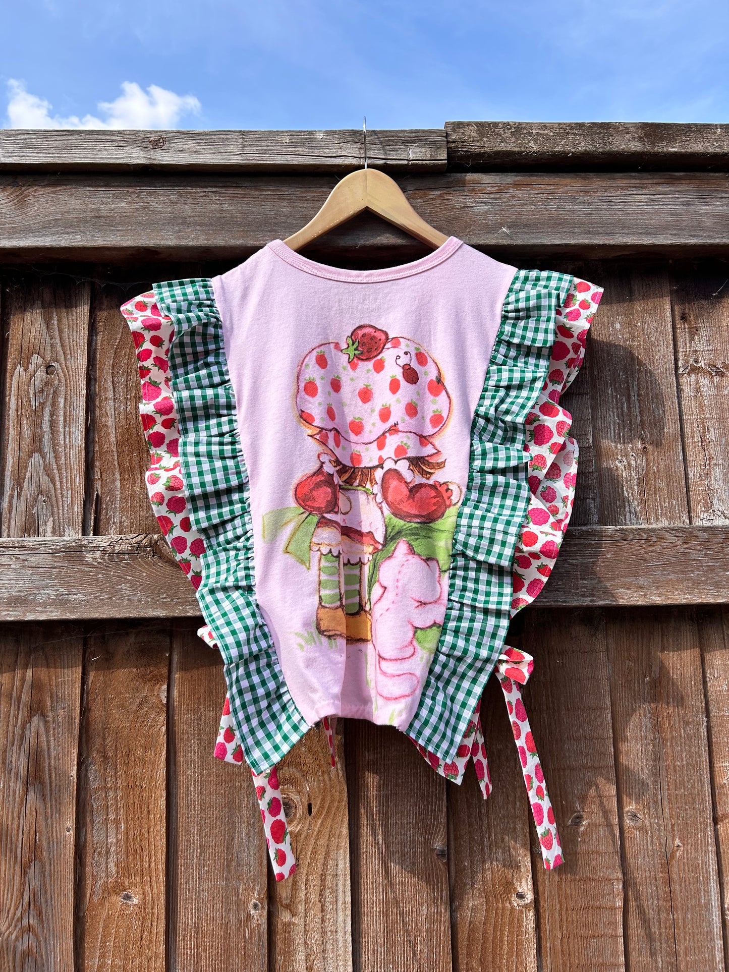 Strawberry Shortcake frilled Tabard Top - Size 6/8/10/12