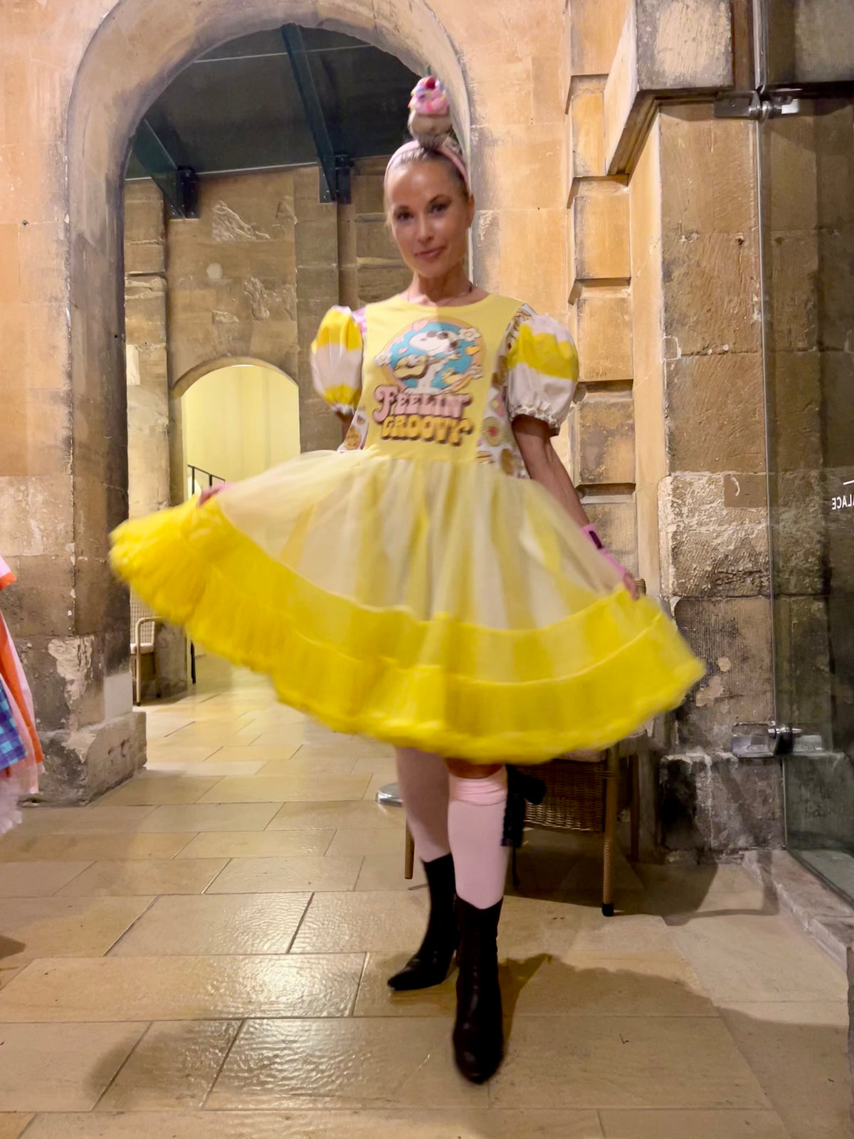 The yellow Floof dress - Size 10/12/14
