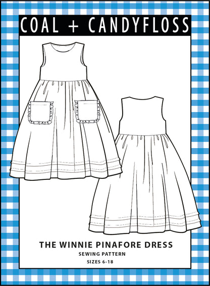 The WINNIE pinafore dress size 6-18 PDF digital download