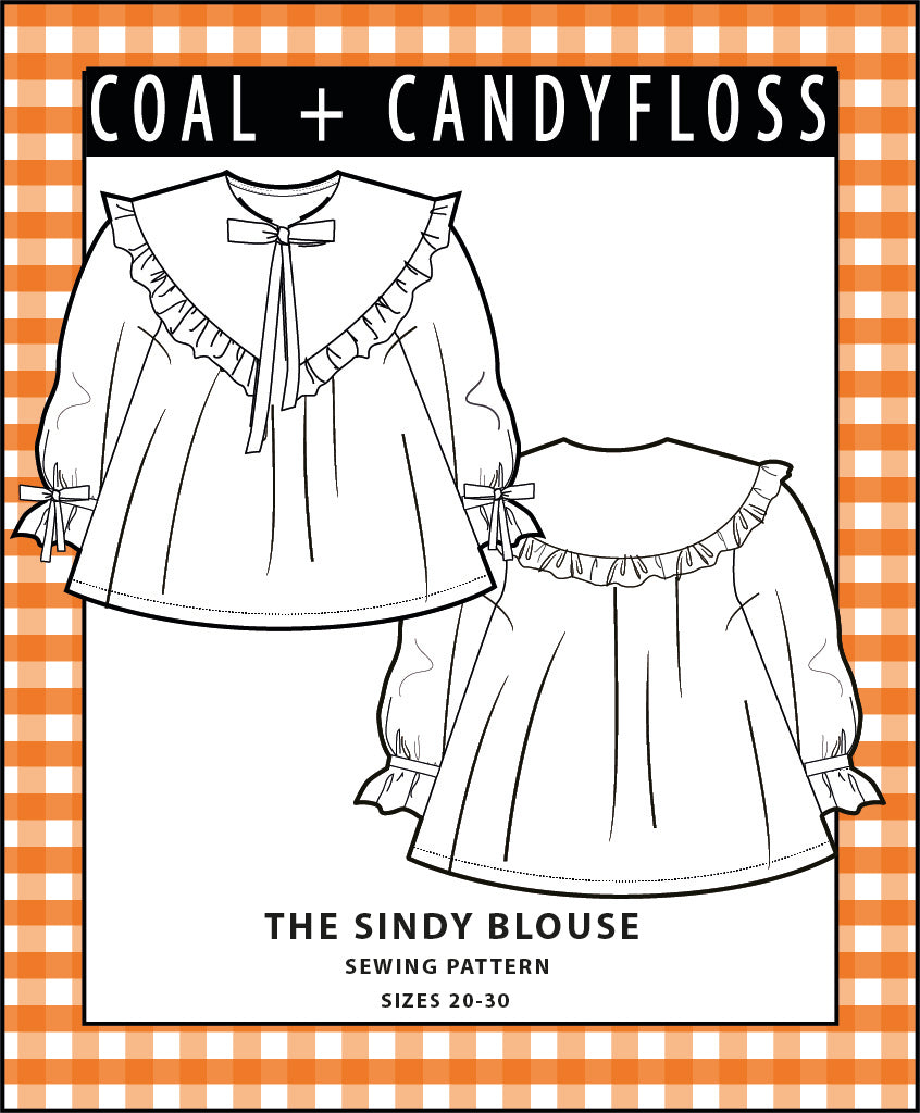 The SINDY blouse PDF digital download sizes 20-30