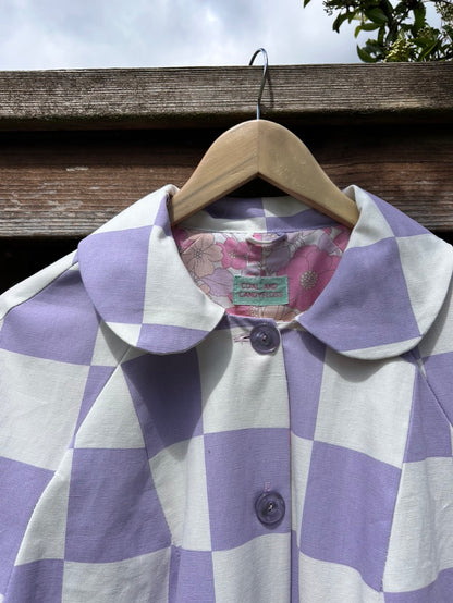 The lilac checkerboard Toni Jacket SIZE 12/14/16