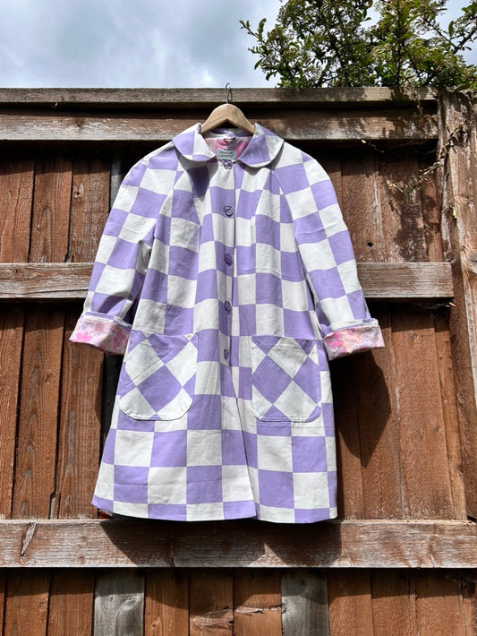 The lilac checkerboard Toni Jacket SIZE 12/14/16