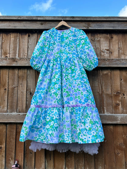 vintage floral dress SIZE 10/12