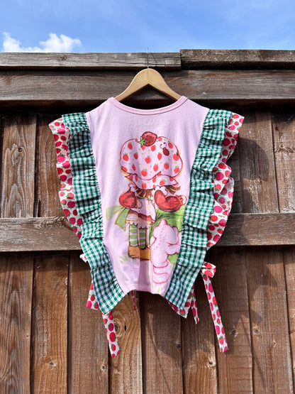 Strawberry Shortcake frilled Tabard Top - Size 6/8/10/12