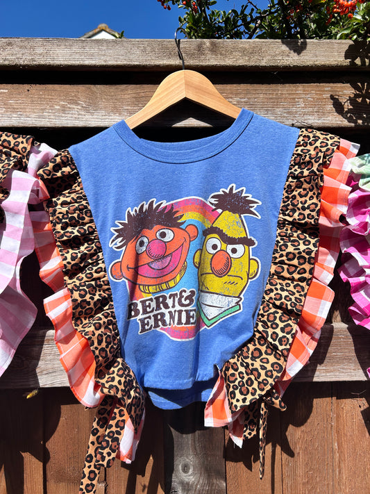 Bert and Ernie frilled Tabard Top - Size 6/8/10/12