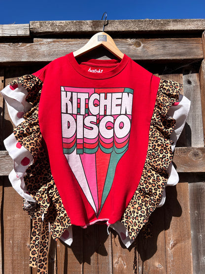 Kitchen Disco Frilled Tabard top SIZE 16/18/20