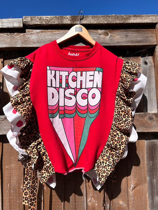 Kitchen Disco Frilled Tabard top SIZE 16/18/20