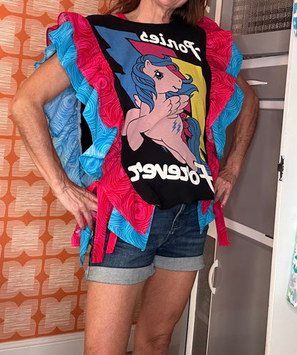 My Little Pony Frilled Tabard top SIZE 14/16/18/20