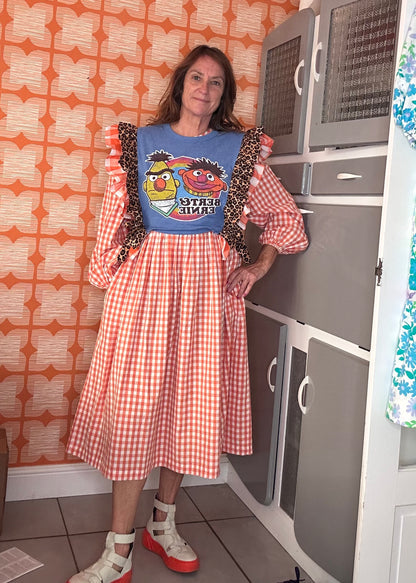 Bert and Ernie frilled Tabard Top - Size 6/8/10/12