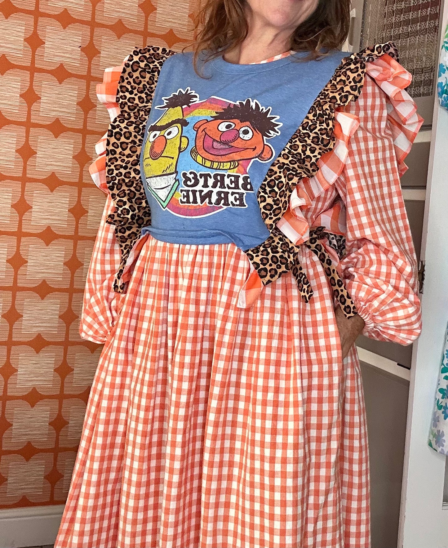 Bert and Ernie frilled Tabard Top - Size 6/8/10/12