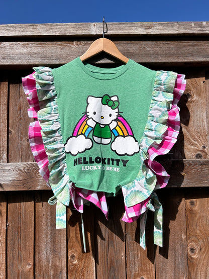 Hello Kitty Frilled Tabard top SIZE 6/8/10/12