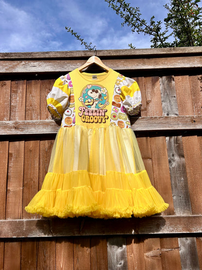 The yellow Floof dress - Size 10/12/14