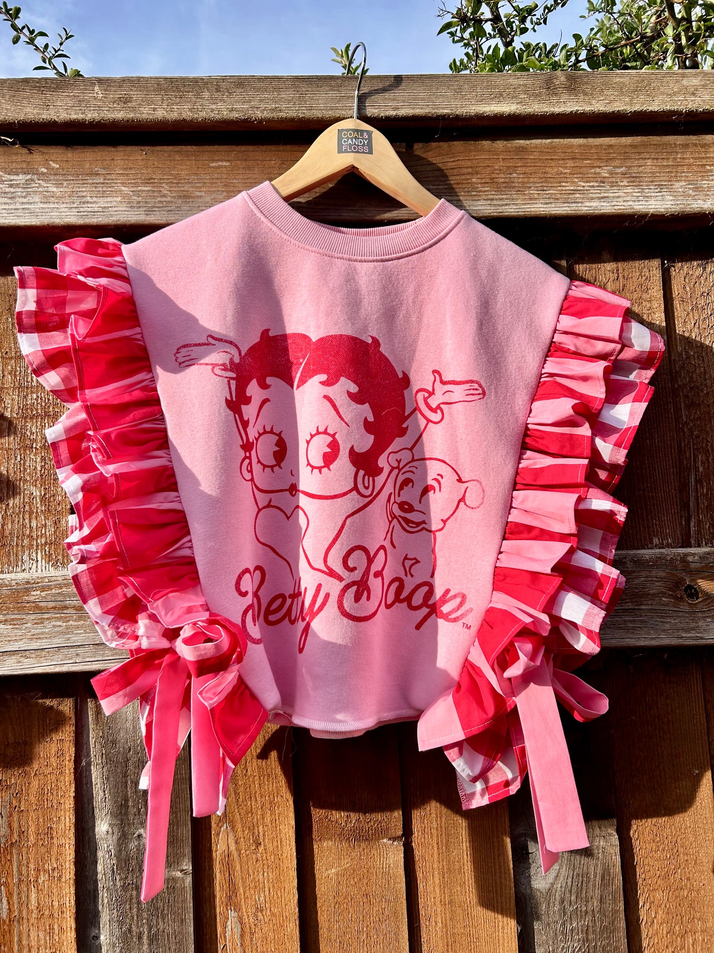 Betty Boop Frilled Tabard top SIZE 14/16/18