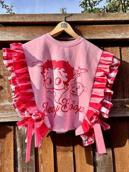 Betty Boop Frilled Tabard top SIZE 14/16/18