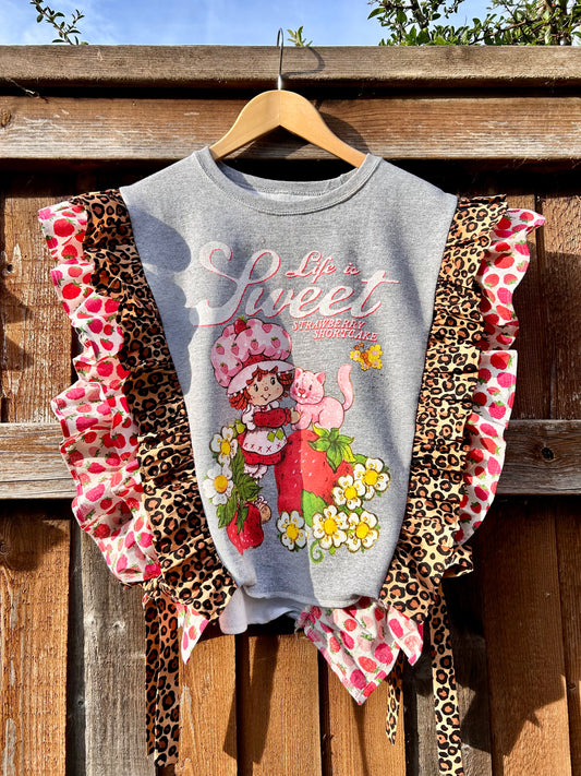 Strawberry Shortcake Frilled Tabard top SIZE 14/16/18