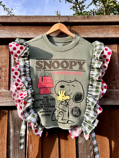 Snoopy Frilled Tabard top SIZE 16/18/20