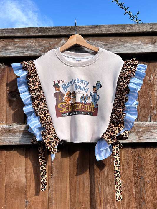 Huckleberry Hound Frilled Tabard top SIZE 12/14
