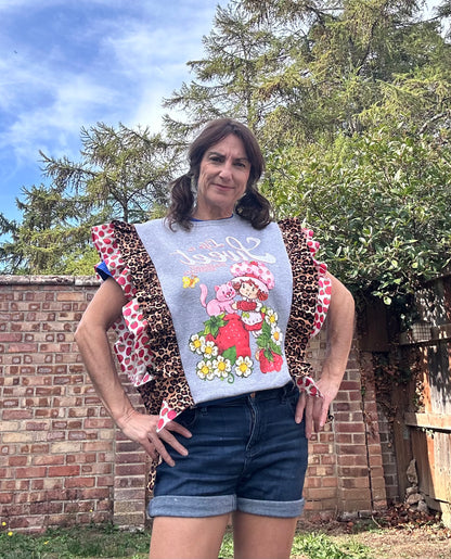 Strawberry Shortcake Frilled Tabard top SIZE 14/16/18