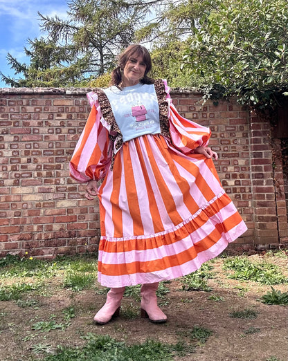 Snoopy Frilled Tabard top SIZE 10/12/14