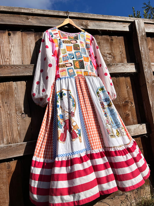 Tea towel mix dress - Size 20/22/24