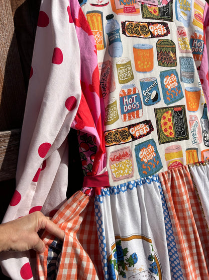 Tea towel mix dress - Size 20/22/24