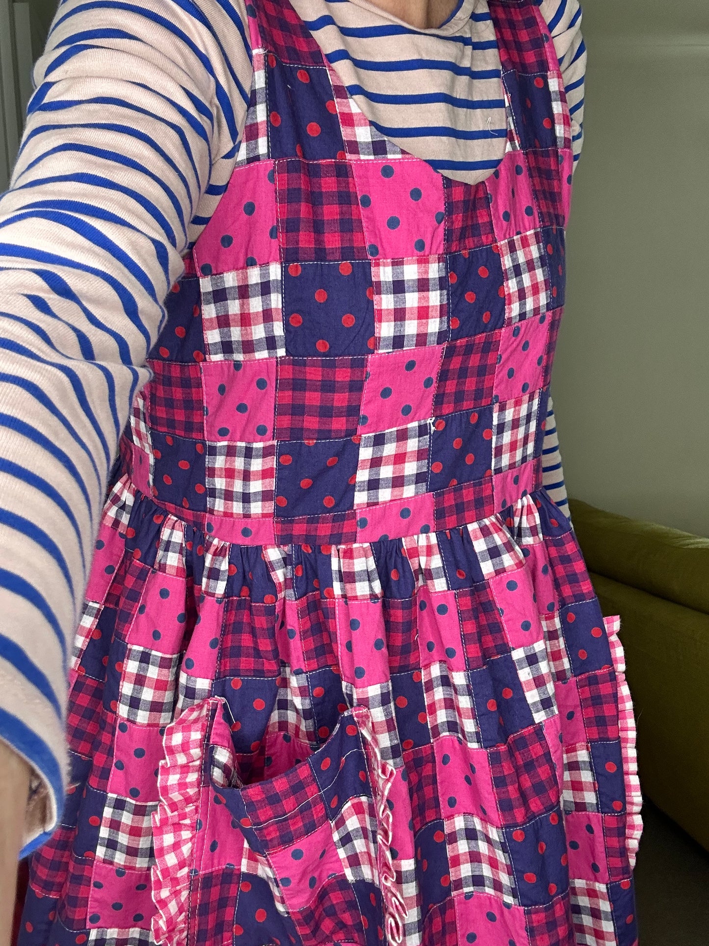 The patchwork Winnie pinny dress Size 12/14