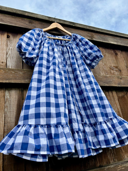 The Fifi 2 piece set - blue gingham SIZE 10-14