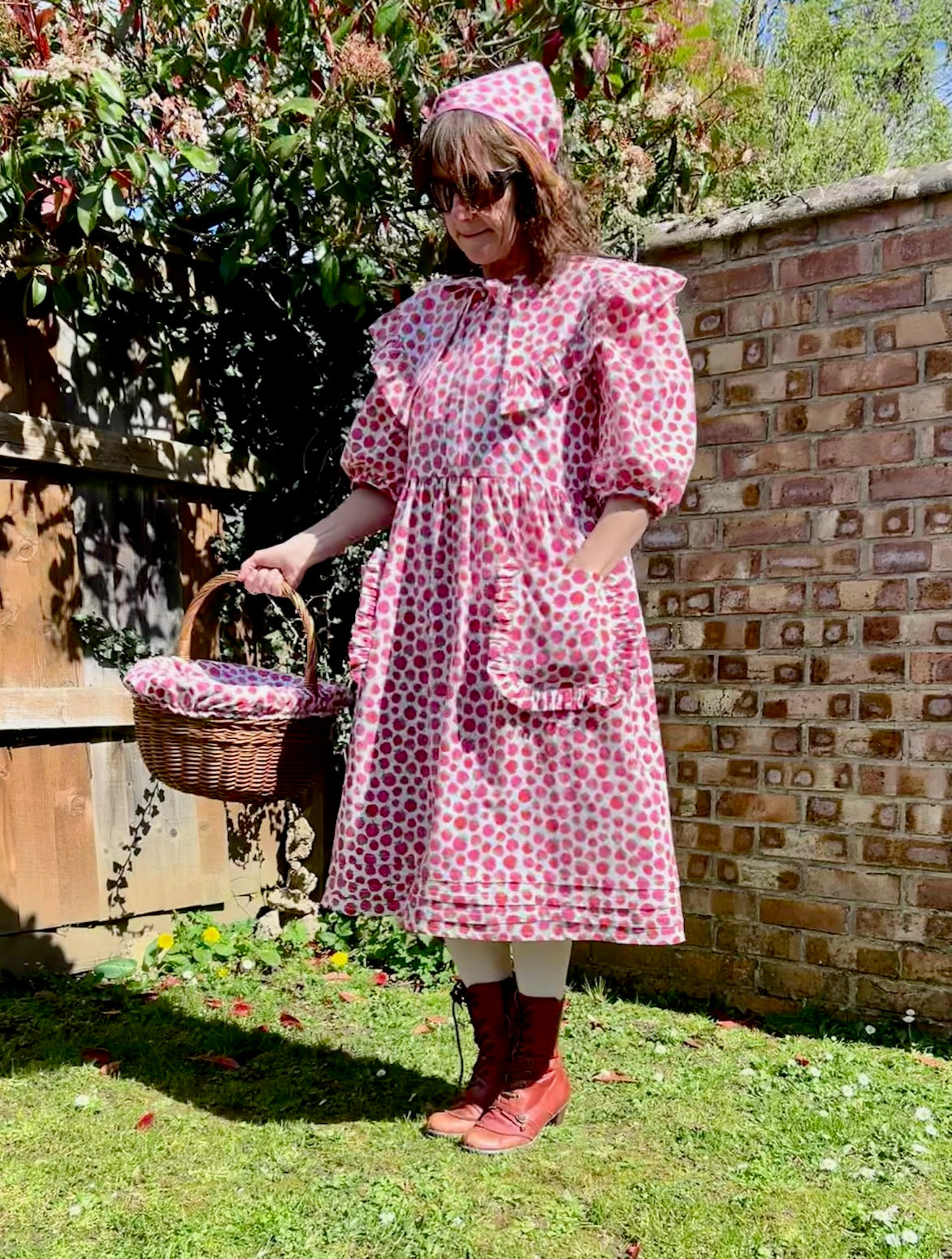 The Raspberry Winnie pinafore dress Size 12/14