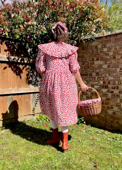 The Raspberry Winnie pinafore dress Size 12/14