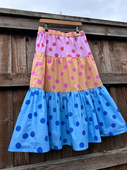 spot mix tierred skirt set SIZE 10-14