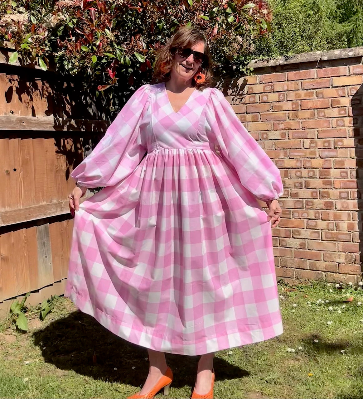 pink gingham Sandie dress SIZE 10