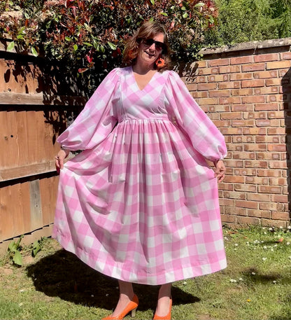 pink gingham Sandie dress SIZE 10