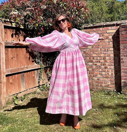 pink gingham Sandie dress SIZE 10