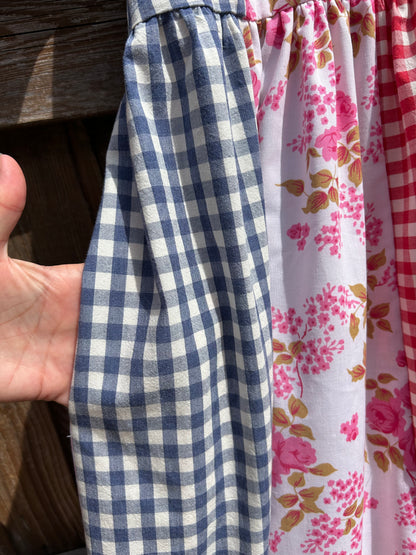 SUPER SALE Dolly fabric panel mix dress SIZE 14/16