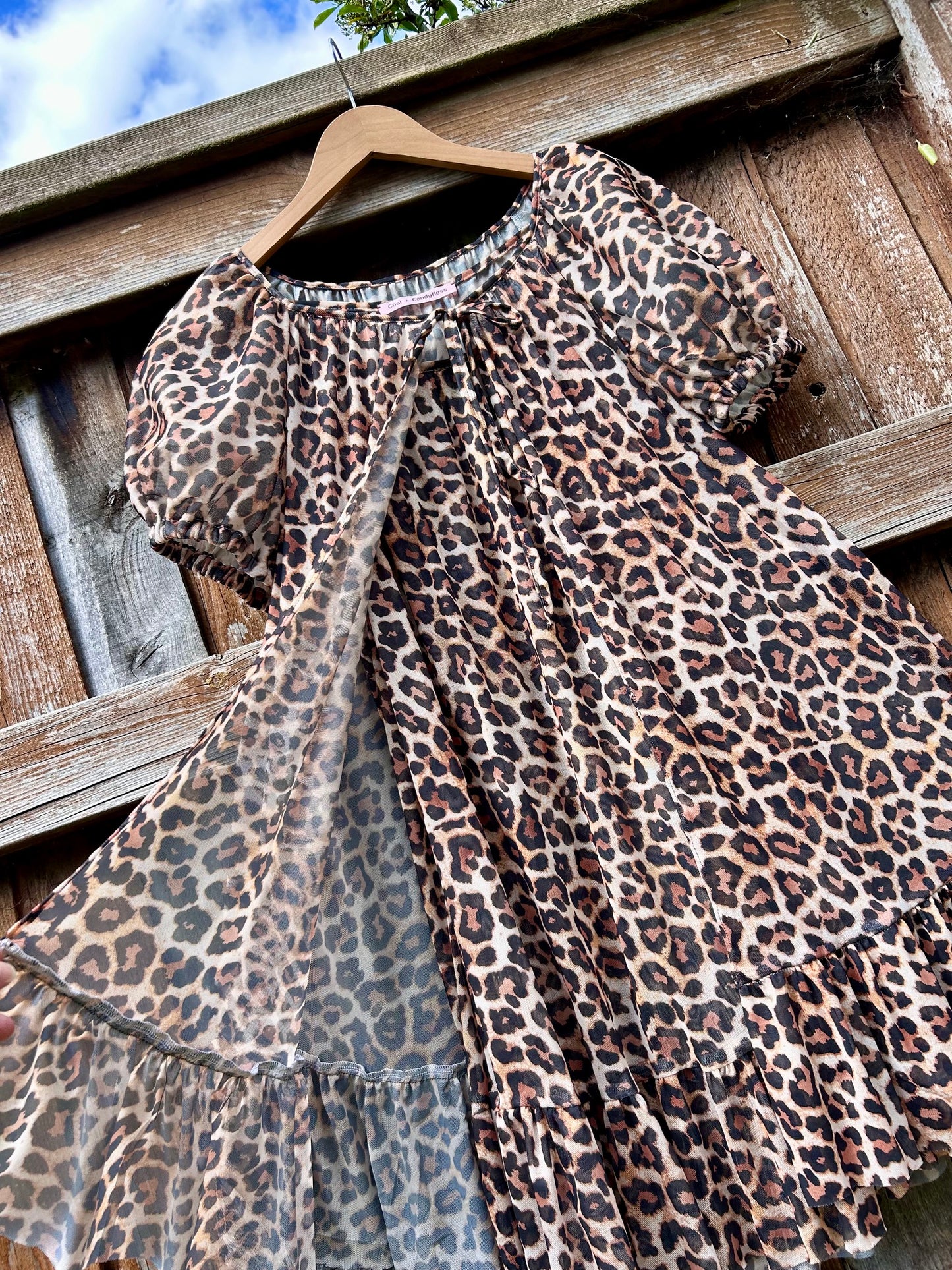 The Fifi 2 piece set - leopard print mesh SIZE 10-14