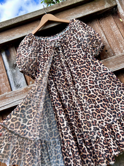The Fifi 2 piece set - leopard print mesh SIZE 10-14
