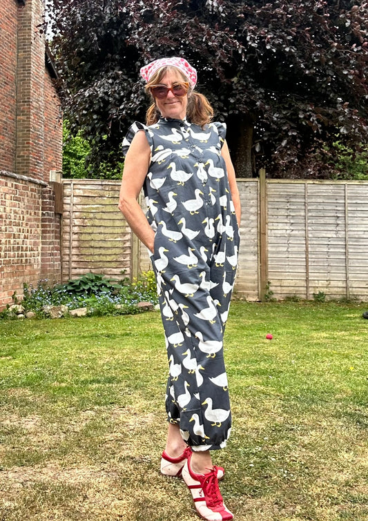 The Pollyanna jumpsuit - Ducks - Size 10/12/14