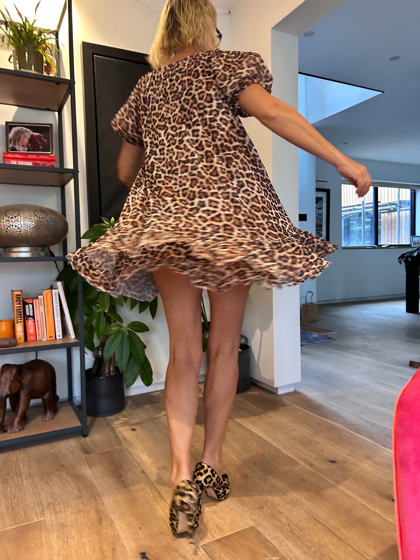 The Fifi 2 piece set - leopard print mesh SIZE 10-14