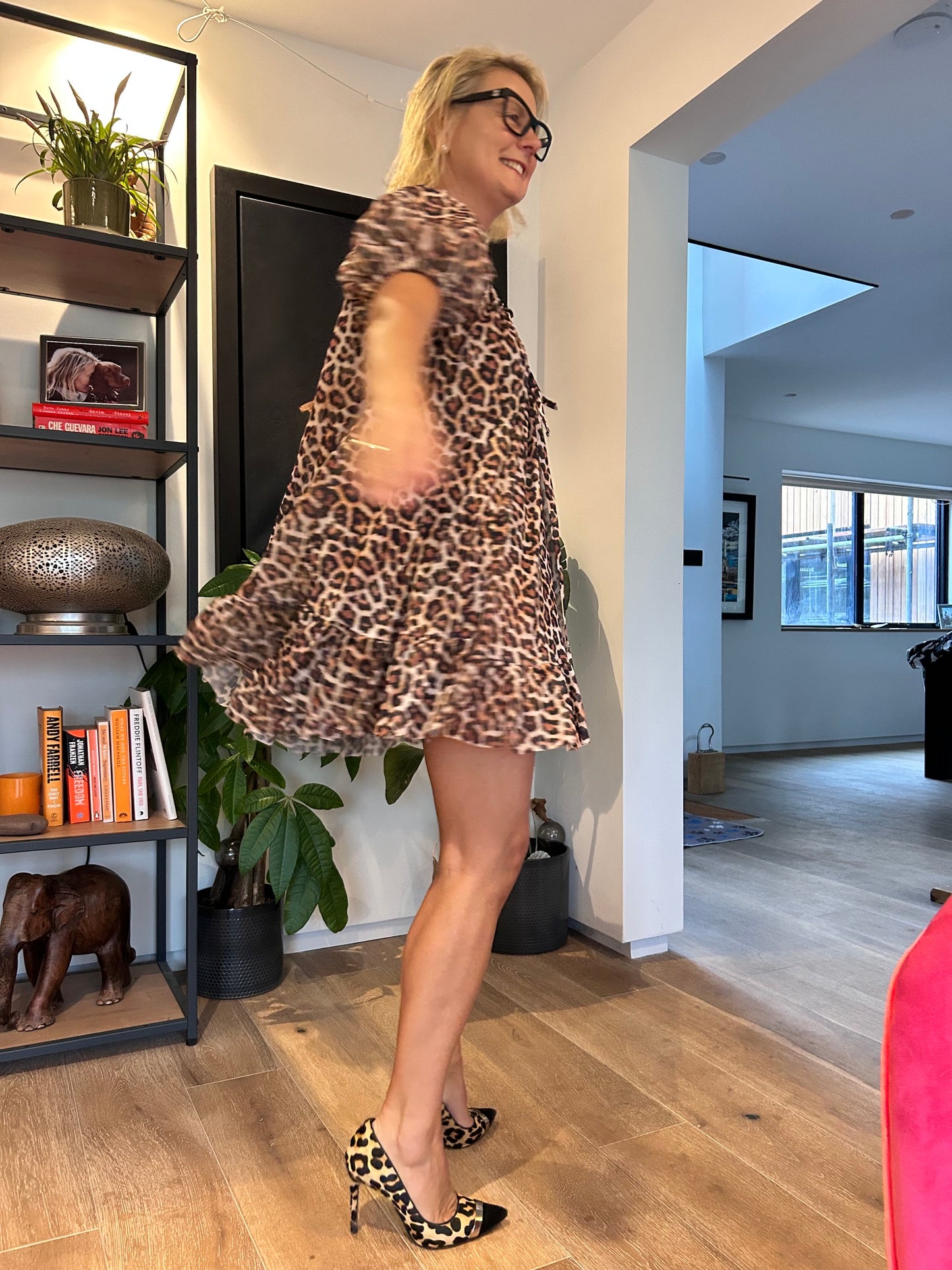 The Fifi 2 piece set - leopard print mesh SIZE 10-14