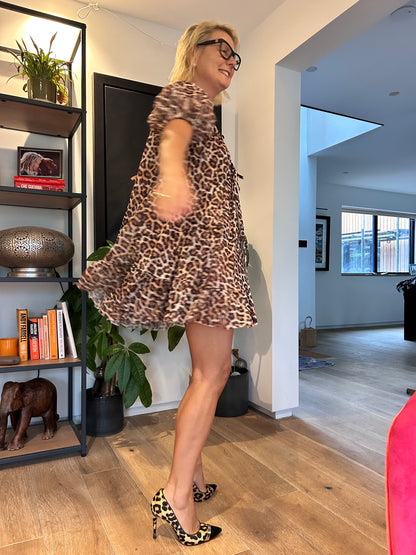 The Fifi 2 piece set - leopard print mesh SIZE 10-14