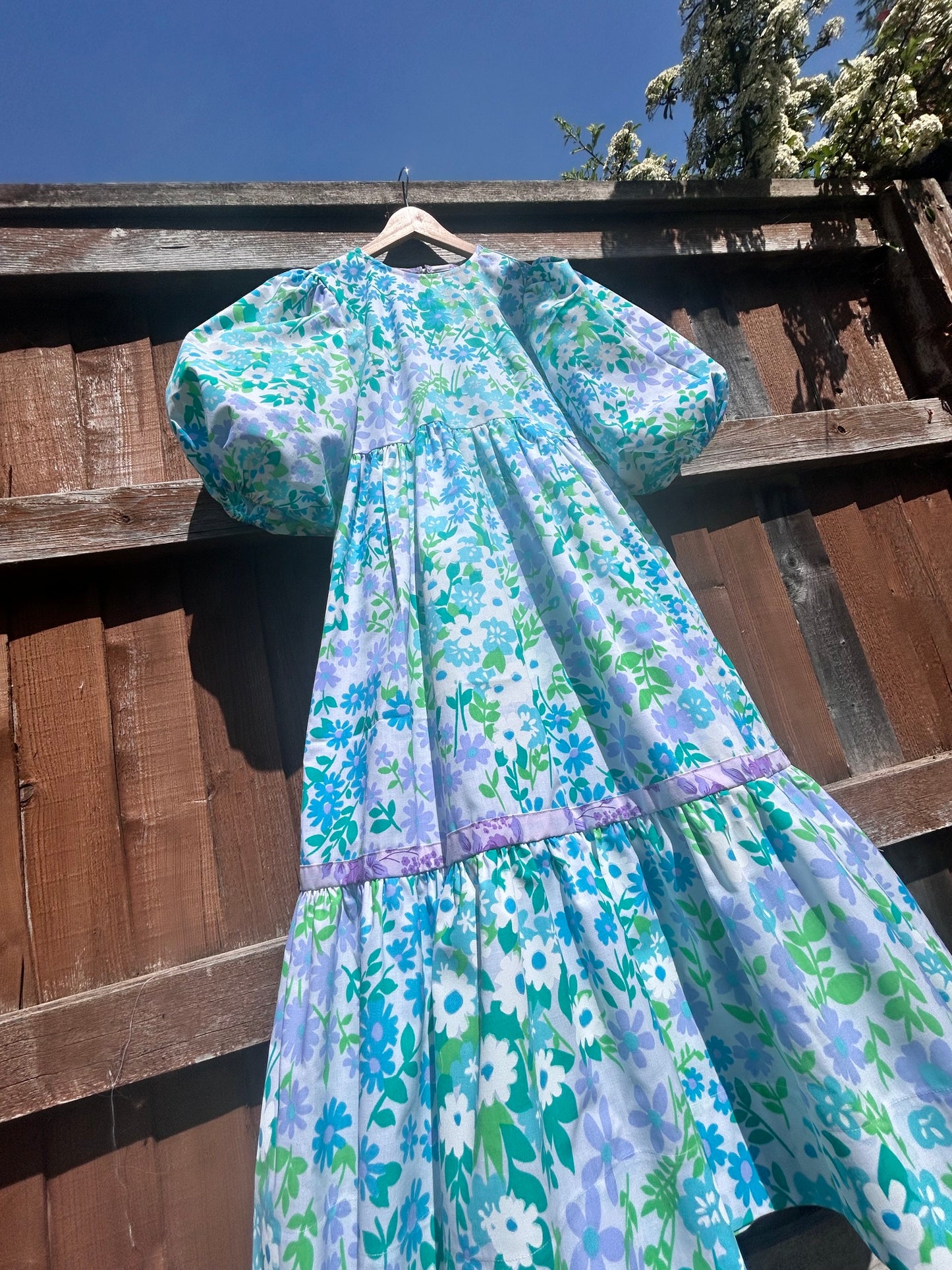 vintage floral dress SIZE 10/12