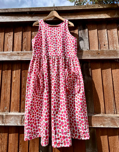 The Raspberry Winnie pinafore dress Size 12/14