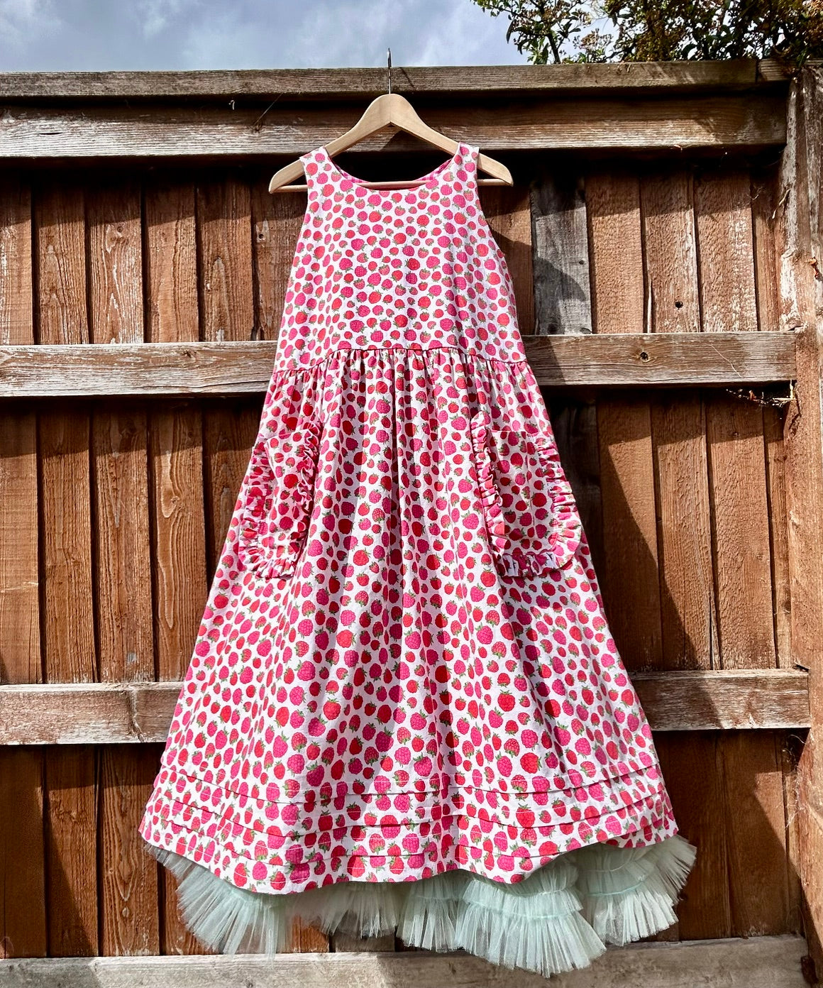 The Raspberry Winnie pinafore dress Size 12/14