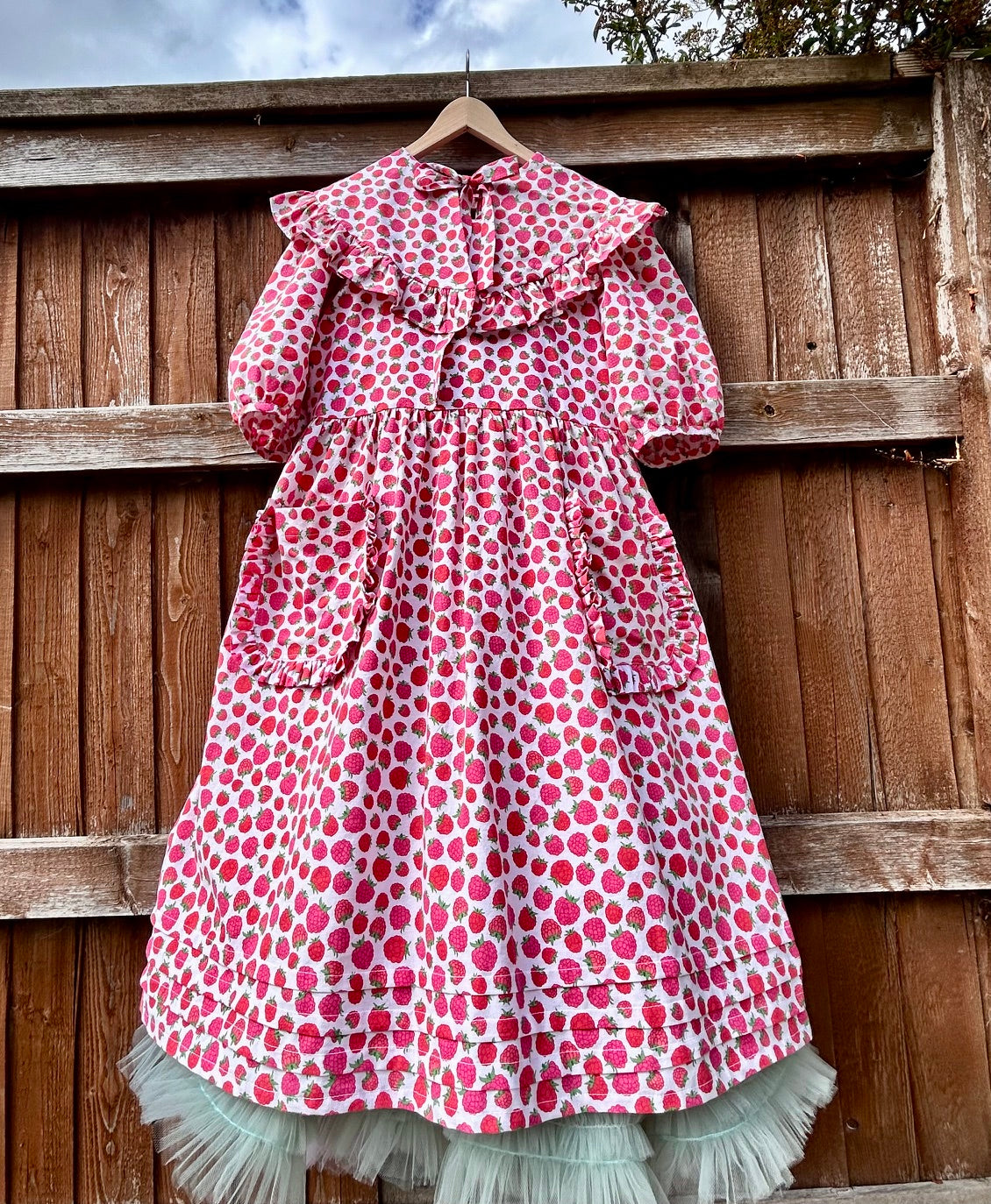 The Raspberry Winnie pinafore dress Size 12/14