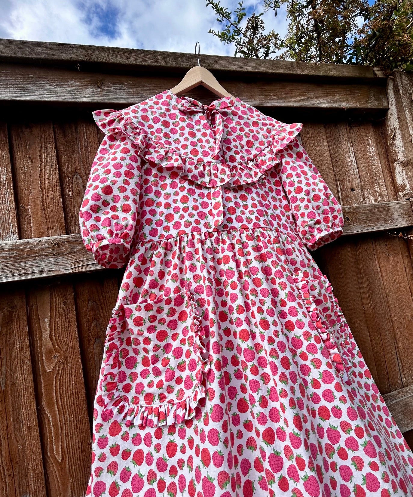 The Raspberry Winnie pinafore dress Size 12/14