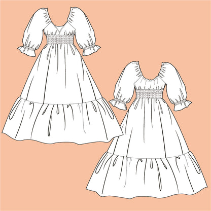 The Mia dress - with 3/4 sleeves