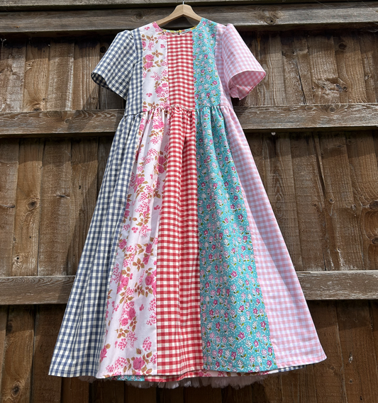 SUPER SALE Dolly fabric panel mix dress SIZE 14/16