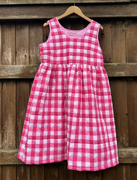 SUPER SALE quilted pinafore dress SIZE 12/14