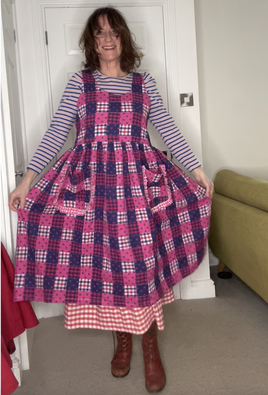 The patchwork Winnie pinny dress Size 12/14